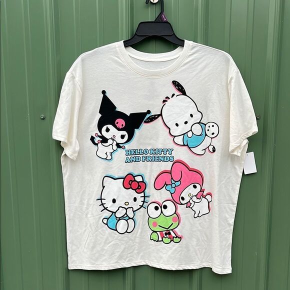 Women’s Hello Soft Kitty & Friends Graphic Short Sleeve T-Shirt Size XXL - Picture 1 of 7